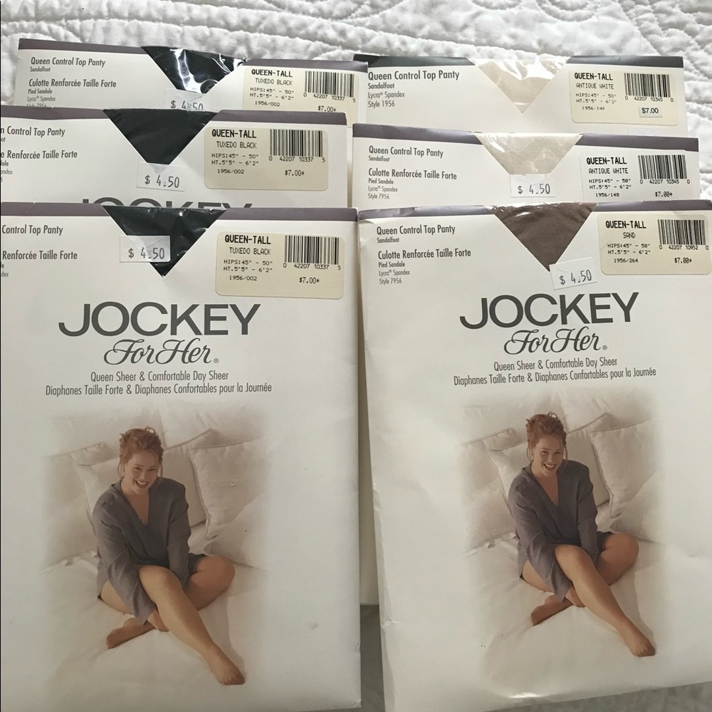 Jockey stockings. Queen/tall set of 6